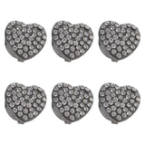 Maxbell 6x Women Cufflinks 18mm Women's Jewelry for Birthday Anniversary Formal Wear Black