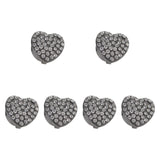 Maxbell 6x Women Cufflinks 18mm Women's Jewelry for Birthday Anniversary Formal Wear Black