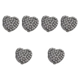 Maxbell 6x Women Cufflinks 18mm Women's Jewelry for Birthday Anniversary Formal Wear Black