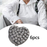 Maxbell 6x Women Cufflinks 18mm Women's Jewelry for Birthday Anniversary Formal Wear Black