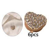 Maxbell 6x Women Cufflinks 18mm Women's Jewelry for Birthday Anniversary Formal Wear Gold