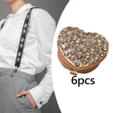 Maxbell 6x Women Cufflinks 18mm Women's Jewelry for Birthday Anniversary Formal Wear Gold