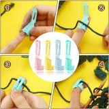 Maxbell 4 Pieces Yarn Guides Beginners Portable DIY Crafting Projects Finger Holders
