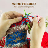 Maxbell 4 Pieces Yarn Guides Beginners Portable DIY Crafting Projects Finger Holders