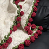 Maxbell Rose Bouquet Blanket Crochet Kit Men Women Beginners Gift DIY Flower Blanket