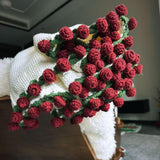 Maxbell Rose Bouquet Blanket Crochet Kit Men Women Beginners Gift DIY Flower Blanket