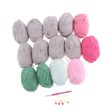 Maxbell Flower Bouquet Blanket Crochet Kit Gift Decoration for Anniversary Men Women 100cm