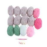Maxbell Flower Bouquet Blanket Crochet Kit Gift Decoration for Anniversary Men Women 100cm