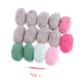Maxbell Flower Bouquet Blanket Crochet Kit Gift Decoration for Anniversary Men Women 100cm