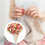 Maxbell Flower Bouquet Blanket Crochet Kit Gift Decoration for Anniversary Men Women 100cm