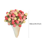Maxbell Flower Bouquet Blanket Crochet Kit Gift Decoration for Anniversary Men Women 100cm