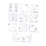11x Free Motion Quilting Templates 3mm for Domestic Sewing Machine Beginners