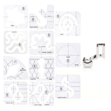 11x Free Motion Quilting Templates 3mm for Domestic Sewing Machine Beginners