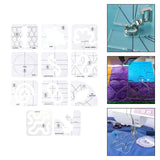 11x Free Motion Quilting Templates 3mm for Domestic Sewing Machine Beginners