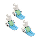 Maxbell 3Pcs Narrow Roller Presser Foot Replace Parts for Sewing Machine Accessories