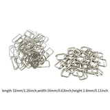 200 Pieces Rectangle Buckles Sleek Metal Belt Slide Buckles for Purse Making