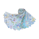 Maxbell 40x Roll Fabric Strips Crafting Patchwork Craft for Blanket Home Decor blue