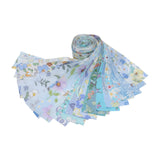 Maxbell 40x Roll Fabric Strips Crafting Patchwork Craft for Blanket Home Decor blue