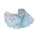 Maxbell 40x Roll Fabric Strips Crafting Patchwork Craft for Blanket Home Decor blue