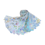 Maxbell 40x Roll Fabric Strips Crafting Patchwork Craft for Blanket Home Decor blue