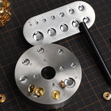 Maxbell Dapping Doming Block Dapping Block for Jewel Clasp Snap Button Round