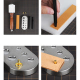 Maxbell Dapping Doming Block Dapping Block for Jewel Clasp Snap Button Oval