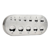 Maxbell Dapping Doming Block Dapping Block for Jewel Clasp Snap Button Oval