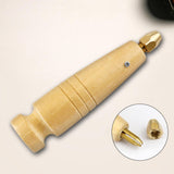 Maxbell Sewing Awl Haft Shoe Repair Wooden Handle for Leatherworking Punching Adults