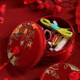 Maxbell Sewing Set for Adults Small Round Sewing Box Tape Measure for Dorm Household