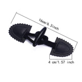 Maxbell 4x Coat Toggle Buttons Portable Coat Fastener for Knitwear Cloak Woolen Coat Black