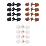 Maxbell 4x Coat Toggle Buttons Portable Coat Fastener for Knitwear Cloak Woolen Coat Black