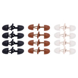 Maxbell 4x Coat Toggle Buttons Portable Coat Fastener for Knitwear Cloak Woolen Coat Black