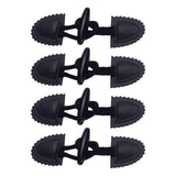 Maxbell 4x Coat Toggle Buttons Portable Coat Fastener for Knitwear Cloak Woolen Coat Black