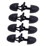 Maxbell 4x Coat Toggle Buttons Portable Coat Fastener for Knitwear Cloak Woolen Coat Black
