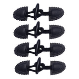 Maxbell 4x Coat Toggle Buttons Portable Coat Fastener for Knitwear Cloak Woolen Coat Black