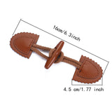 Maxbell 4x Coat Toggle Buttons Portable Coat Fastener for Knitwear Cloak Woolen Coat Brown