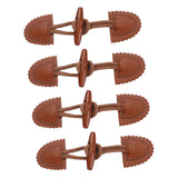 Maxbell 4x Coat Toggle Buttons Portable Coat Fastener for Knitwear Cloak Woolen Coat Brown