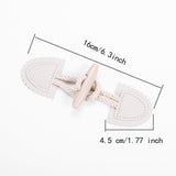 Maxbell 4x Coat Toggle Buttons Portable Coat Fastener for Knitwear Cloak Woolen Coat White