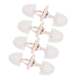 Maxbell 4x Coat Toggle Buttons Portable Coat Fastener for Knitwear Cloak Woolen Coat White