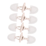 Maxbell 4x Coat Toggle Buttons Portable Coat Fastener for Knitwear Cloak Woolen Coat White