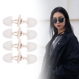 Maxbell 4x Coat Toggle Buttons Portable Coat Fastener for Knitwear Cloak Woolen Coat White