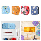 Maxbell Sewing Supplies Bag Empty Sturdy Crochet Hook Case for Thread Pin Travel Bee