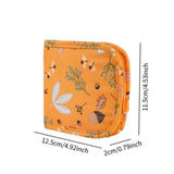 Maxbell Sewing Supplies Bag Empty Sturdy Crochet Hook Case for Thread Pin Travel Hazelnut Dragonfly