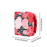 Maxbell Sewing Supplies Bag Empty Sturdy Crochet Hook Case for Thread Pin Travel Rose Garden