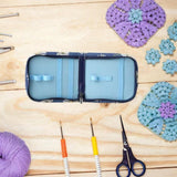 Maxbell Sewing Supplies Bag Empty Sturdy Crochet Hook Case for Thread Pin Travel Daisy