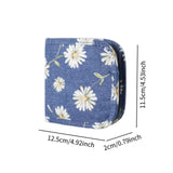 Maxbell Sewing Supplies Bag Empty Sturdy Crochet Hook Case for Thread Pin Travel Daisy