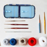 Maxbell Sewing Supplies Bag Empty Sturdy Crochet Hook Case for Thread Pin Travel Daisy