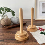Maxbell Wooden Yarn Holder Reusable Thread Holder for Arts Crafts Beginners Knitting