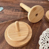 Maxbell Wooden Yarn Holder Reusable Thread Holder for Arts Crafts Beginners Knitting