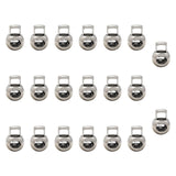 Maxbell 20 Pieces Metal Cord Locks Wear Resistance Drawstring Luggage Spring Stopper Sliver